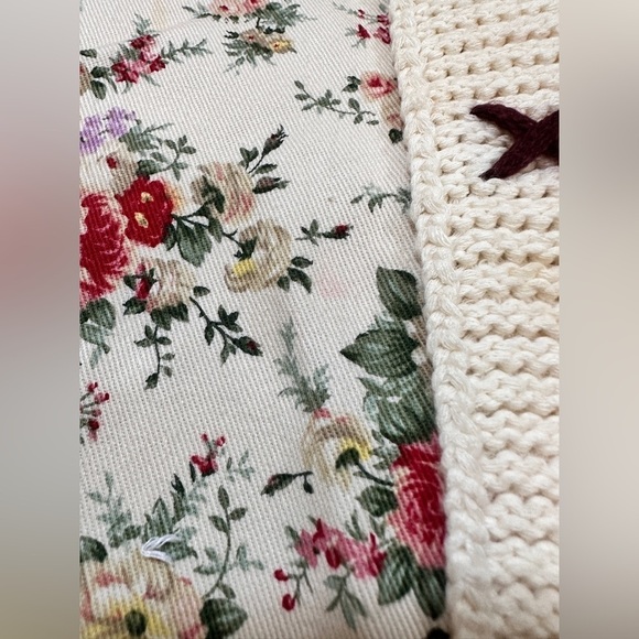 Anthropologie HWR Monogram Floral Front Knit Cardigan - Picture 7 of 13